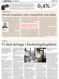 Articles in the Danish newspaper Børsen