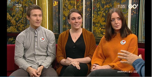 Attila, Victoria and Stephanie at TV2 'Go'Morgen Danmark