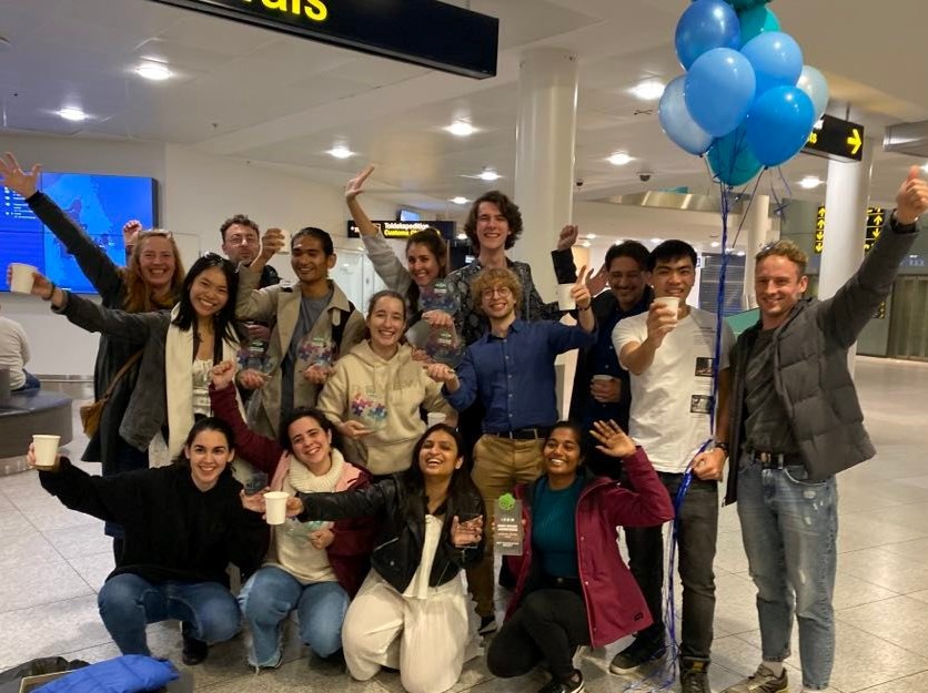 Team and supervisors arrival back in Copenhagen Airport